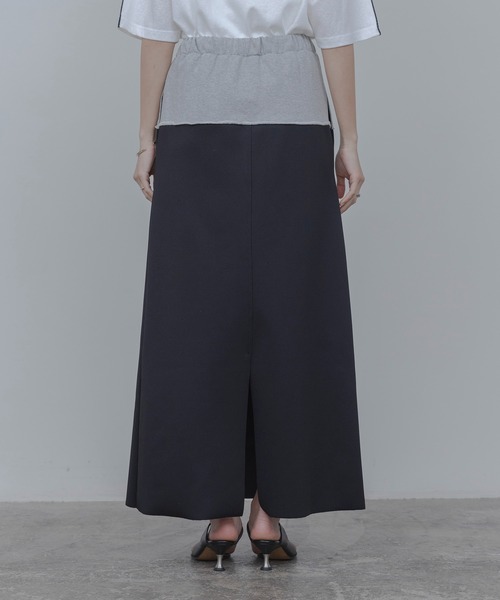 Eimee Law（エイミーロウ）の「ボンディングロングスカート（スカート・レディース・ブラック/アイボリー/ライトグレー・FREE）」の21枚目の写真