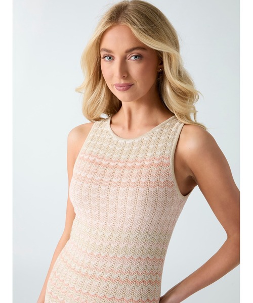 Guess(ゲス)の「ROSALYN Sweater Dress ワンピース ドレス マキシ丈(ワンピース・レディース・アイボリー/ピンク・MEDIUM/SMALL/X-SMALL)」の8枚目の写真