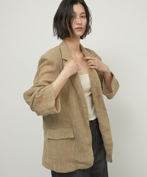 LA PEAU DE GEM | 【LA PEAU DE GEM】cotton linen dry mesh jacket/コットンリネンドライメッシュジャケット(テーラードジャケット)