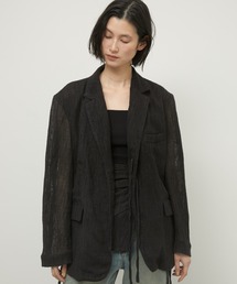 LA PEAU DE GEM | 【LA PEAU DE GEM】cotton linen dry mesh jacket/コットンリネンドライメッシュジャケット(テーラードジャケット)