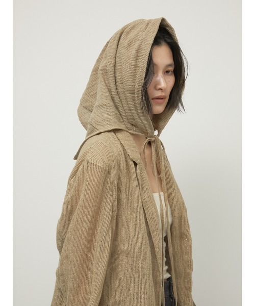 LA PEAU DE GEM（ラポドゥジェム）の「【LA PEAU DE GEM】cotton linen dry mesh jacket/コットンリネンドライメッシュジャケット（テーラードジャケット・レディース・ブラック/ベージュ・FREE）」の12枚目の写真