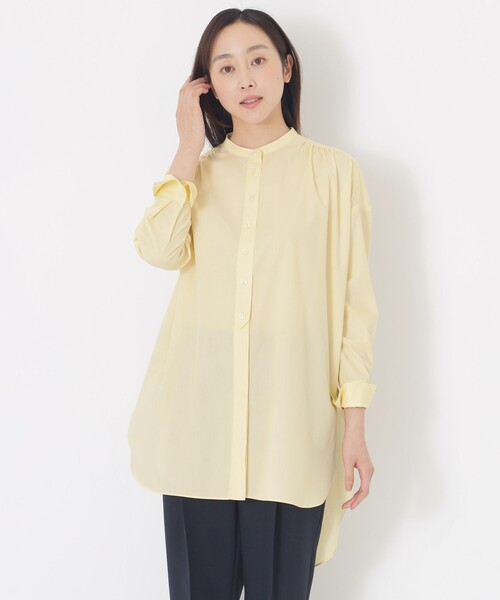 S.ESSENTIALS（エスエッセンシャルズ）の「シャツチュニック（シャツ/ブラウス・レディース・イエロー/ライトブルー/ホワイト・38）」の3枚目の写真