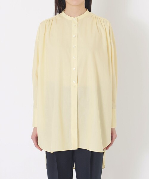 S.ESSENTIALS（エスエッセンシャルズ）の「シャツチュニック（シャツ/ブラウス・レディース・イエロー/ライトブルー/ホワイト・38）」の8枚目の写真