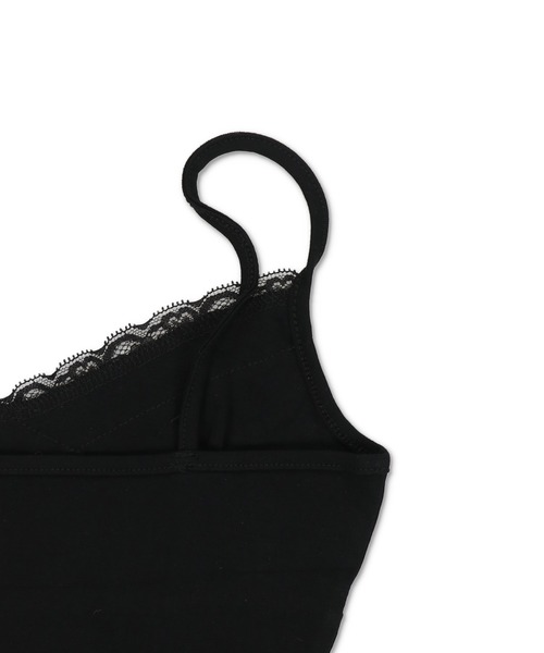 SPINNS（スピンズ）の「レース切り替えキャミソール（キャミソール・レディース・ホワイト/ブラック・ONESIZE）」の6枚目の写真