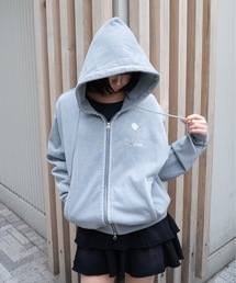 FLUKE HOLIC（フロックホリック）の「PIGMENT EMB LOGO CROPPED PARKA（パーカー）」