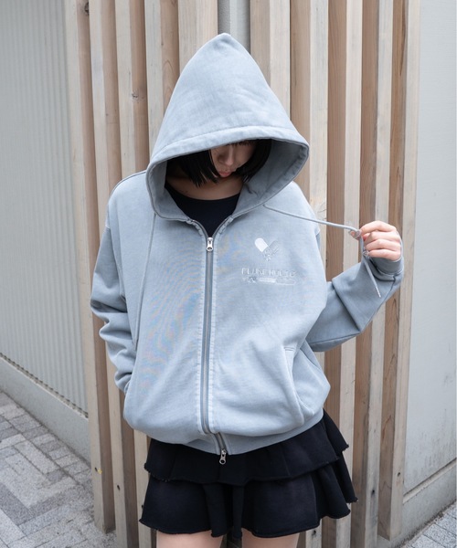 PIGMENT EMB LOGO CROPPED PARKA（パーカー）｜FLUKE HOLIC（フロック
