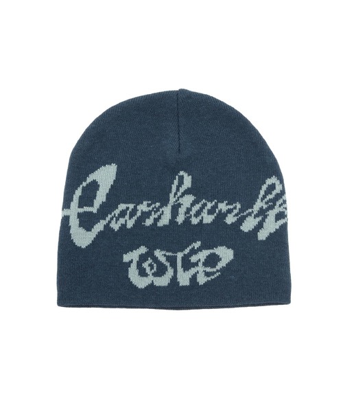 Carhartt WIP（カーハートダブリューアイピー）の「CARHARTT WIP / カーハート ダブリューアイピー CHEDDA WIP BEANIE（ニットキャップ/ビーニー・メンズ・グリーン/ブルー/ブラック・FREE）」の3枚目の写真