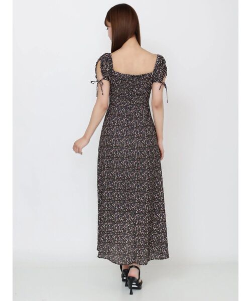 EATME（イートミー）の「【日比谷花壇コラボ】フラワープリントマキシワンピース（ワンピース・レディース・ブラック/ピンク/イエロー・MEDIUM/SMALL）」の16枚目の写真