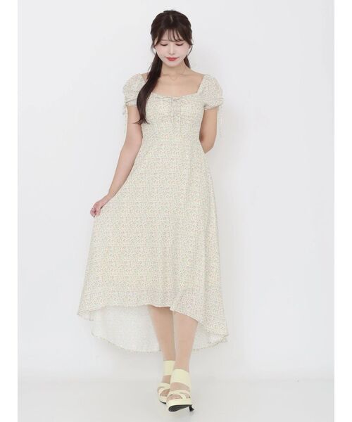 EATME（イートミー）の「【日比谷花壇コラボ】フラワープリントマキシワンピース（ワンピース・レディース・ブラック/ピンク/イエロー・MEDIUM/SMALL）」の13枚目の写真