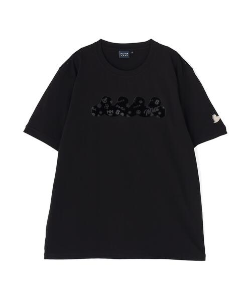 muta marine(ムータ・マリン)の「muta MARINE/ムータ マリン/別注フロッキーWAVE Tシャツ(Tシャツ/カットソー・メンズ・ブラック/ホワイト・5/6/7/8)」の1枚目の写真