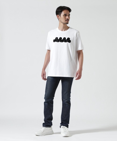 muta marine（ムータ・マリン）の「muta MARINE/ムータ マリン/別注フロッキーWAVE Tシャツ（Tシャツ/カットソー・メンズ・ブラック/ホワイト・5/6/7/8）」の5枚目の写真