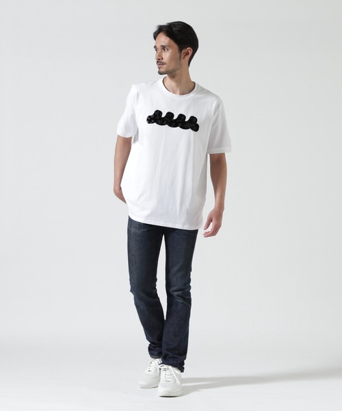 muta marine（ムータ・マリン）の「muta MARINE/ムータ マリン/別注フロッキーWAVE Tシャツ（Tシャツ/カットソー・メンズ・ブラック/ホワイト・5/6/7/8）」の6枚目の写真