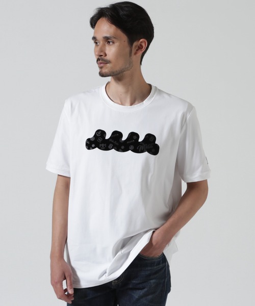 muta marine（ムータ・マリン）の「muta MARINE/ムータ マリン/別注フロッキーWAVE Tシャツ（Tシャツ/カットソー・メンズ・ブラック/ホワイト・5/6/7/8）」の3枚目の写真