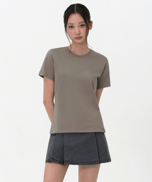 ウィメンズプレーンクルネックTシャツ[トープ]
