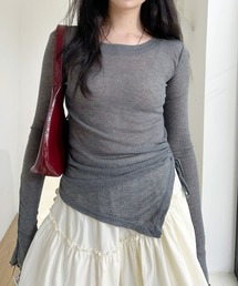 Ada.（エイダ）の「シアー メロウ デザイン ロング スリーブ カットソー（Tシャツ/カットソー）」