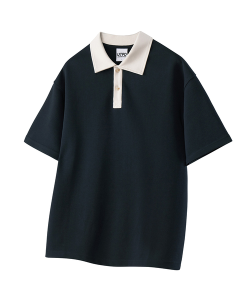 UNTAPPED STUDIO（アンタップドスタジオ）の「シティボーイ オーバーサイズ ラグビーカラー 半袖Tシャツ 3カラー（Tシャツ/カットソー・レディース・ダークグリーン/ネイビー/ブラック・XXX-LARGE/2XL/XL/L/M(95)）」の3枚目の写真