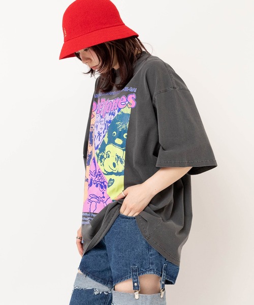 MARKEY'S（マーキーズ）の「M2642 ポップトーンズプリントビッグT（Tシャツ/カットソー・レディース・ピンク/ホワイト/ブラック・MEDIUM）」の10枚目の写真