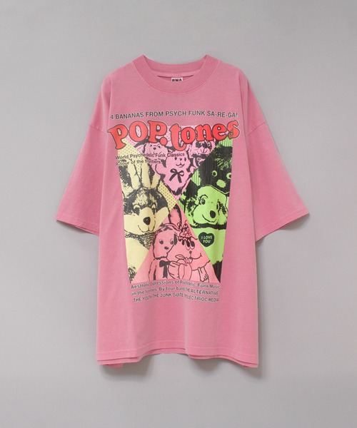 MARKEY'S（マーキーズ）の「M2642 ポップトーンズプリントビッグT（Tシャツ/カットソー・レディース・ピンク/ホワイト/ブラック・MEDIUM）」の17枚目の写真
