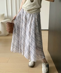アソート柄シアーフレアスカート