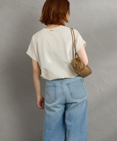 MICA&DEAL（マイカ＆ディール）の「［MICA&DEAL/マイカアンドディール］LAIA ラウンドヘム プリントTシャツ（Tシャツ/カットソー・レディース・ネイビー/ホワイト/ライトベージュ・38）」の11枚目の写真