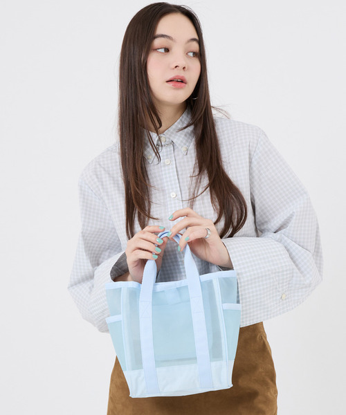 SHEER MED OPEN TOTE アイスブルーシアー（トートバッグ）｜LeSportsac