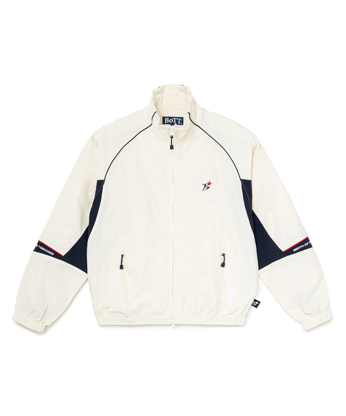 BOTT(ボット)の「BoTT / ボット RAGLAN TRACK JACKET(ナイロンジャケット・メンズ・ブラック/グレー・LARGE/MEDIUM/SMALL)」の1枚目の写真