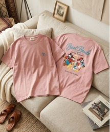 【DISNEY/ディズニー】ミッキーマウス・ミニーマウス プリント半袖Tシャツ MICKEY AND FRIENDS