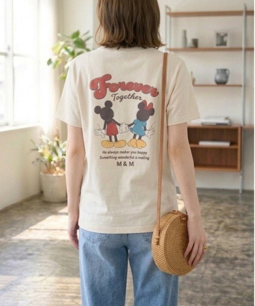 Disney(ディズニー)の「【DISNEY/ディズニー】ミッキーマウス・ミニーマウス プリント半袖Tシャツ MICKEY AND FRIENDS(Tシャツ/カットソー・レディース・ピンク/グリーン/ブラック/クリーム・LARGE/MEDIUM)」の22枚目の写真