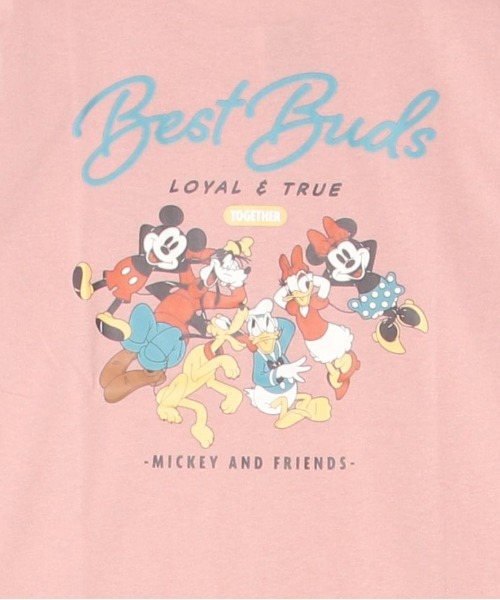 Disney(ディズニー)の「【DISNEY/ディズニー】ミッキーマウス・ミニーマウス プリント半袖Tシャツ MICKEY AND FRIENDS(Tシャツ/カットソー・レディース・ピンク/グリーン/ブラック/クリーム・LARGE/MEDIUM)」の11枚目の写真