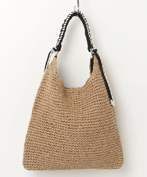 fredy emue（フレディエミュ）の「パラコードハンドルクロッシェトート（ショルダーバッグ・レディース・ブラウン/ベージュ・FREE）」の3枚目の写真