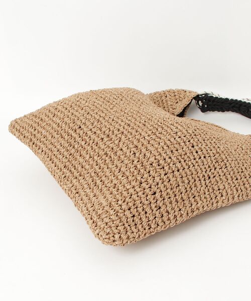 fredy emue（フレディエミュ）の「パラコードハンドルクロッシェトート（ショルダーバッグ・レディース・ブラウン/ベージュ・FREE）」の4枚目の写真