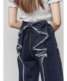 EMODA（エモダ）の「【SNSで話題！】バックリボンルーズジーンズ（デニムパンツ）」