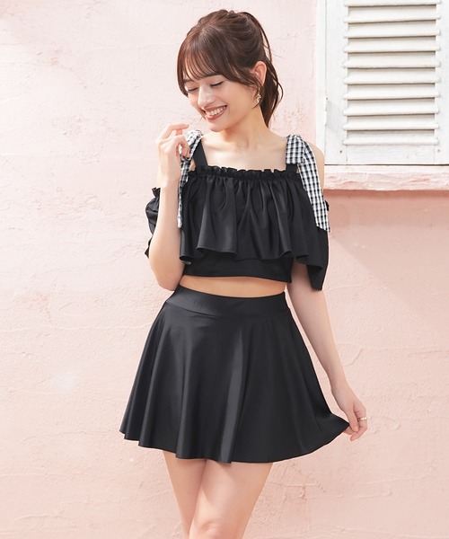 Honeys(ハニーズ)の「水着2点セット/肩リボン(水着・レディース・サックスブルー/ピンク系その他/ブラック/ブラック系その他・L/LL/M/S)」の18枚目の写真