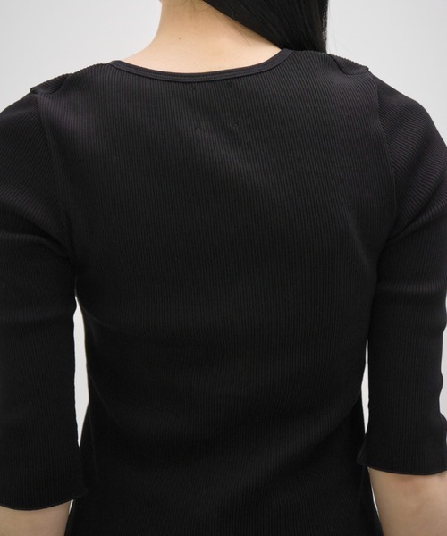 GOOD PEOPLE GOOD STITCHING GOOD PRODUCT(グッドピープルグッドスティッチンググッドプロダクト)の「【GOOD PEOPLE GOOD STITCHING GOOD PRODUCT/グッドピープルグッドスティッチンググッドプロダクト】V Neck 3/4 Sleeve Cardigan/Vネック7分袖カーディガン(Tシャツ/カットソー・レディース・キナリ/ブラック/グレー/ピンク・SMALL)」の19枚目の写真
