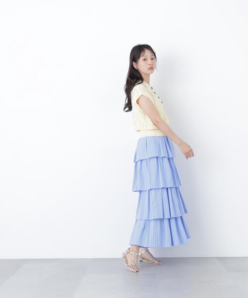 N.（N. Natural Beauty Basic）（エヌエヌナチュラルビューティーベーシック）の「メランジニットポロ（ニット/セーター・レディース・レッド/ブラック/イエロー・ﾌﾘ-）」の20枚目の写真