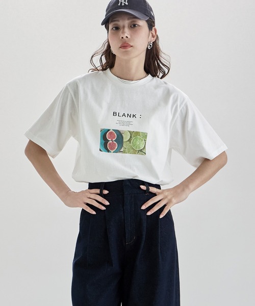 etoll.(エトル)の「UVカット&接触冷感 フルーツフォトプリントTシャツ(Tシャツ/カットソー・レディース・オフホワイト/ホワイト系2/ブラック/ブラック系2・FREE)」の20枚目の写真