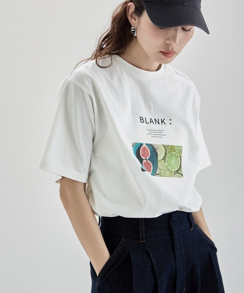 etoll.(エトル)の「UVカット&接触冷感 フルーツフォトプリントTシャツ(Tシャツ/カットソー・レディース・オフホワイト/ホワイト系2/ブラック/ブラック系2・FREE)」の21枚目の写真