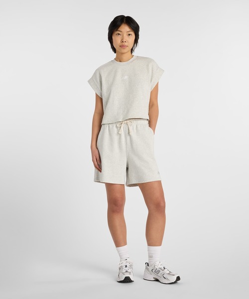 NEW BALANCE(ニューバランス)の「フレンチテリーTシャツ(Tシャツ/カットソー・レディース・スミクロ/サンドグレー・SMALL/MEDIUM/LARGE/X-LARGE)」の9枚目の写真