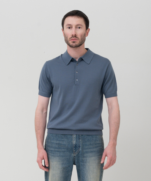 MANNERGRAM（マナーグラム）の「[ゼニア イタリア輸入原糸] Zegna YARN カラーニット ライトブルー_ゼニア サマーウール100（ニット/セーター・メンズ・その他・MEDIUM/LARGE/X-LARGE）」の4枚目の写真