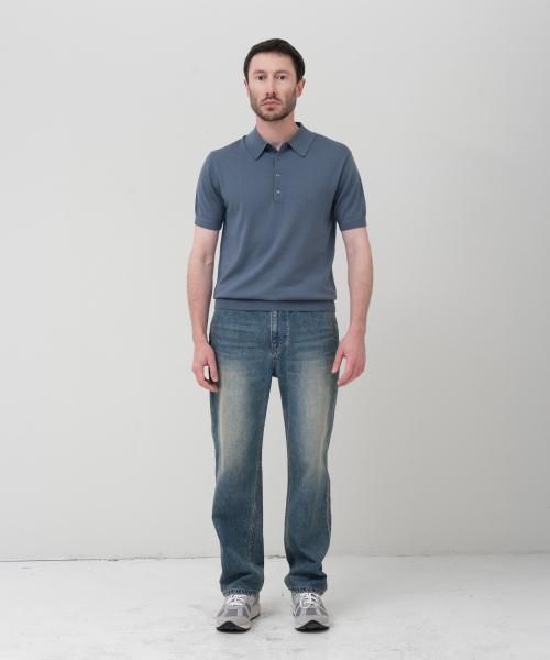 MANNERGRAM（マナーグラム）の「[ゼニア イタリア輸入原糸] Zegna YARN カラーニット ライトブルー_ゼニア サマーウール100（ニット/セーター・メンズ・その他・MEDIUM/LARGE/X-LARGE）」の3枚目の写真