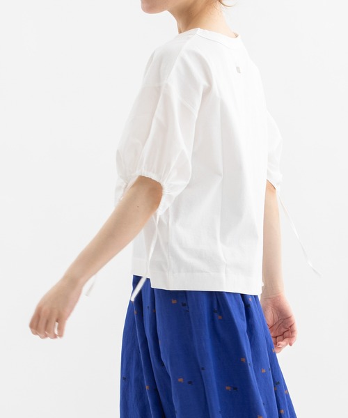 nop de nod(ノップドゥノッド)の「USコットン布帛袖カットソー(Tシャツ/カットソー・レディース・ライトブルー/スミクロ/オフホワイト/ブラック・3)」の16枚目の写真