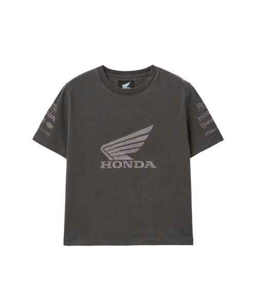 PHYPS MOTORCYCLE(フィップスモーターサイクル)の「Womens Wing Collect Logo Short Sleeve Pigment Charcoal(Tシャツ/カットソー・レディース・その他・SMALL/MEDIUM)」の1枚目の写真