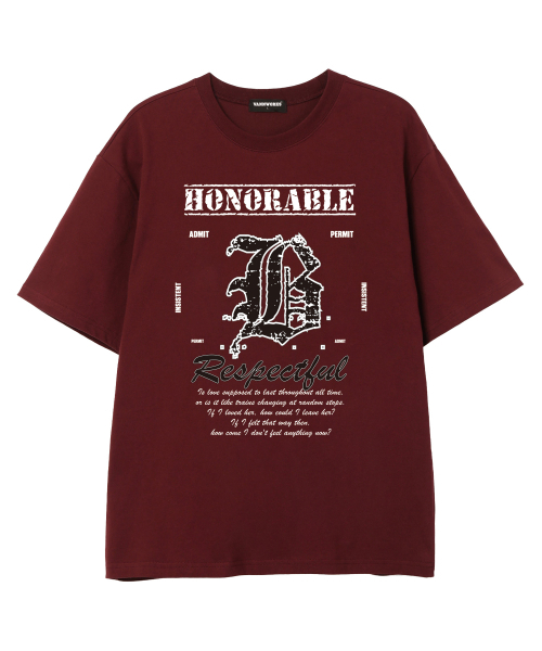 VANNWORKS（バンワークス）の「ABO 半袖Tシャツ (VS0228) B_バーガンディ（Tシャツ/カットソー・メンズ・その他・SMALL/MEDIUM/LARGE/X-LARGE/XX-LARGE）」の3枚目の写真