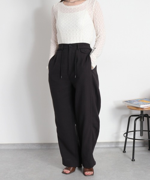 cepo(セポ)の「〈セットアップ対応〉パナマワイドバレルパンツ(その他パンツ・レディース・オフホワイト/ブラック・L/M/S)」の16枚目の写真