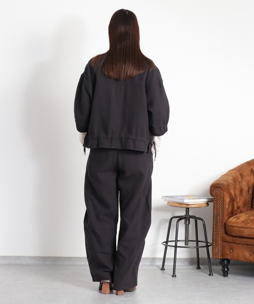 cepo(セポ)の「〈セットアップ対応〉パナマワイドバレルパンツ(その他パンツ・レディース・オフホワイト/ブラック・L/M/S)」の6枚目の写真