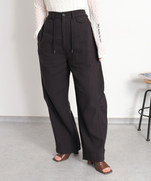 cepo(セポ)の「〈セットアップ対応〉パナマワイドバレルパンツ(その他パンツ・レディース・オフホワイト/ブラック・L/M/S)」の15枚目の写真