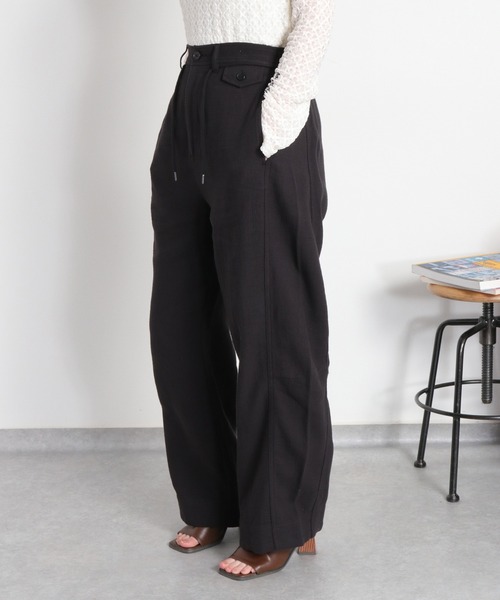 cepo(セポ)の「〈セットアップ対応〉パナマワイドバレルパンツ(その他パンツ・レディース・オフホワイト/ブラック・L/M/S)」の9枚目の写真