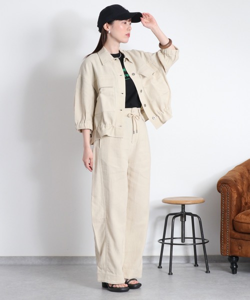 cepo(セポ)の「〈セットアップ対応〉パナマワイドバレルパンツ(その他パンツ・レディース・オフホワイト/ブラック・L/M/S)」の20枚目の写真