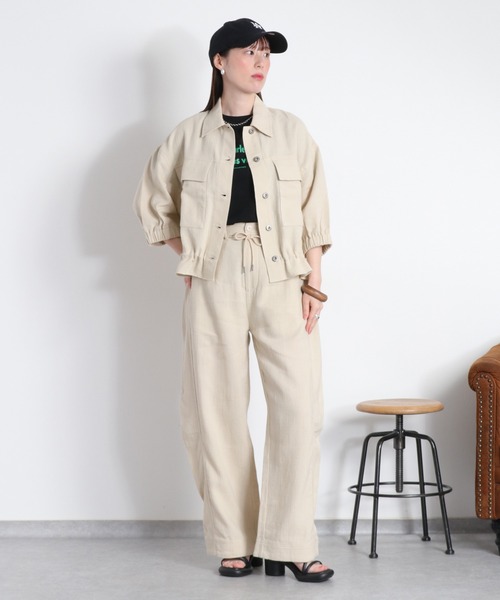 cepo(セポ)の「〈セットアップ対応〉パナマワイドバレルパンツ(その他パンツ・レディース・オフホワイト/ブラック・L/M/S)」の19枚目の写真