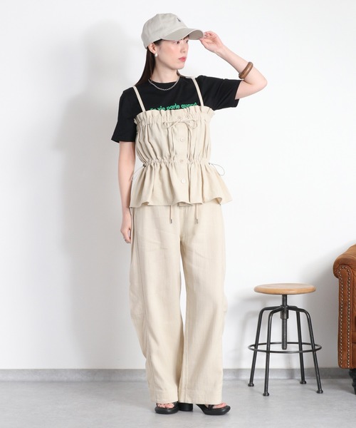 cepo(セポ)の「〈セットアップ対応〉パナマワイドバレルパンツ(その他パンツ・レディース・オフホワイト/ブラック・L/M/S)」の22枚目の写真